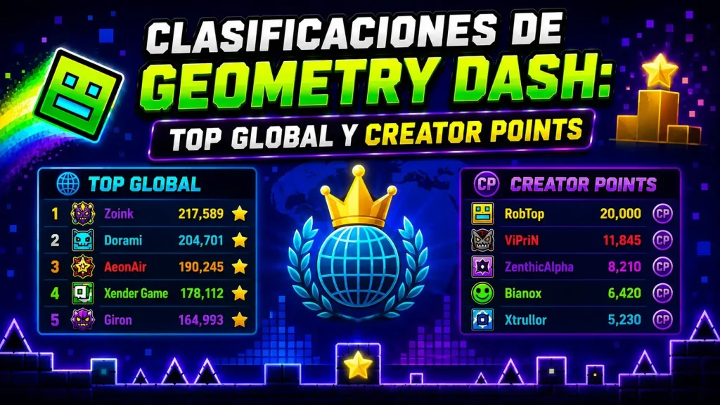 Clasificaciones de Geometry Dash