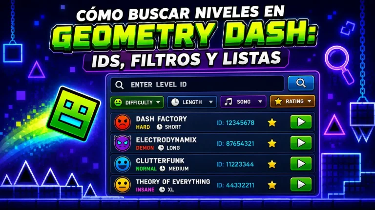 Cómo Buscar Niveles en Geometry Dash