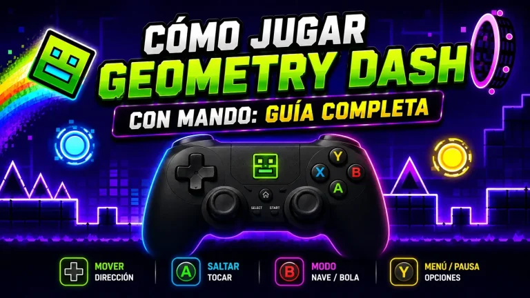 Cómo Jugar Geometry Dash con Mando