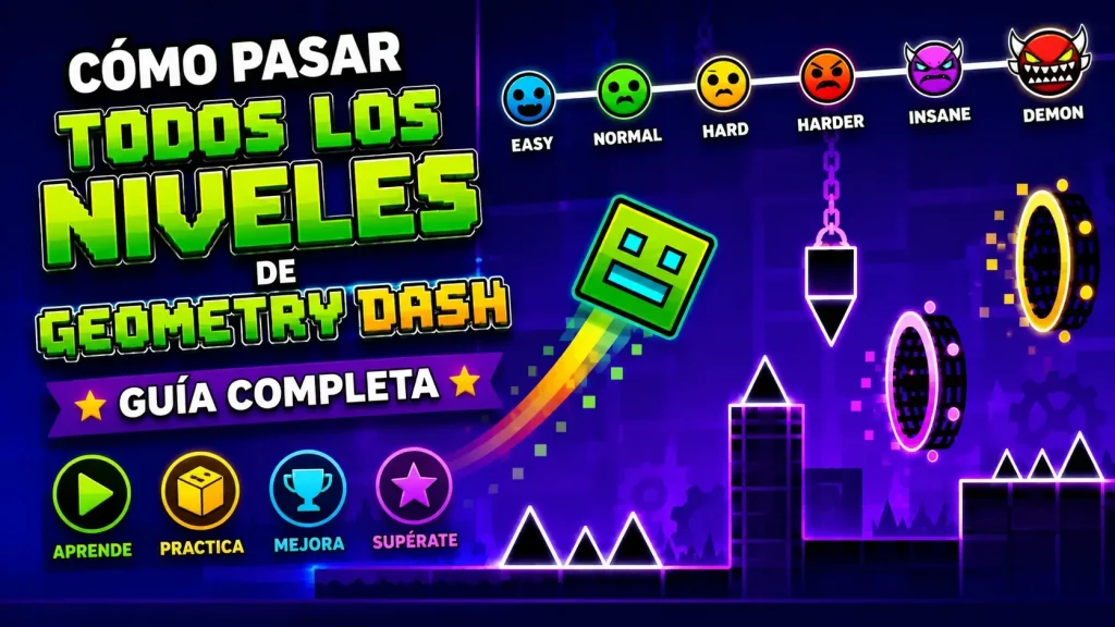 Cómo Pasar Todos los Niveles de Geometry Dash