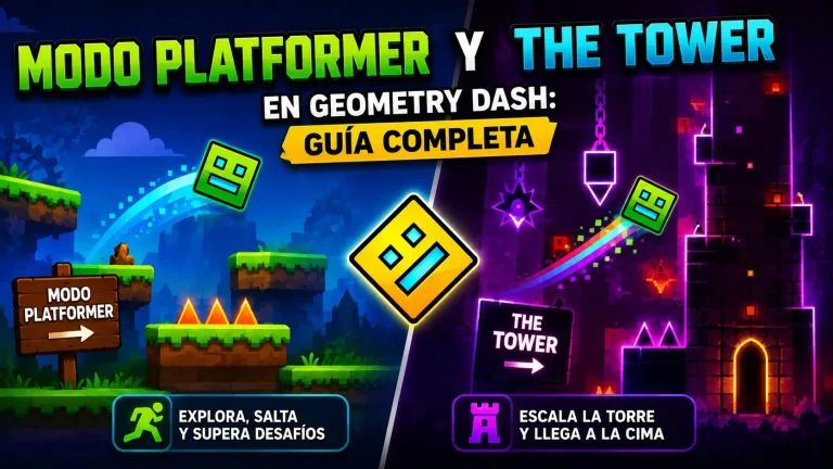 Modo Platformer y The Tower en Geometry Dash
